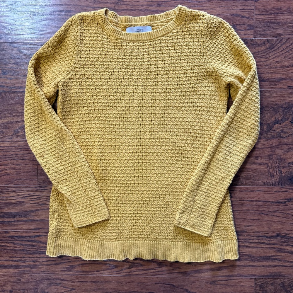Loft Stitchy Sweater in Orient Gold Size Small